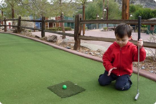 Playing Miniature Golf at the Pointe Hilton Squaw Peak in Phoenix