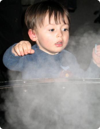 Learning about steam at the San Francisco Exploratorium Science Museum