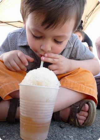 Shave Ice Made with Fresh Apple Cider at the Santa Fe Farmer's Market