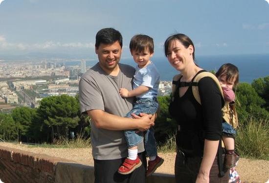 View of Barcelona from Montjuic Mountain in Barcelona