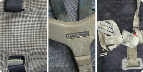 Unsafe and Aged Car Seats at Advantage Rent A Car