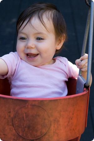 Swingset at Portland's Washington Park (Rose Garden Children's Park)