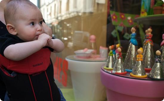 Window Shopping with a Baby in Paris