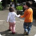 Toddlers Holding Hands in Portland