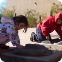 Grinding Corn at the Pueblo Grande Museum and Archeological Park in Phoenix