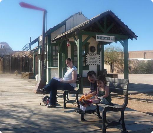 Waiting for the Train at Old Tucson Studios