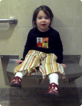 Toddler Seat in Seattle Airport Family Restroom