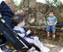 Stopping for a Snack in Barcelona's Park Guell