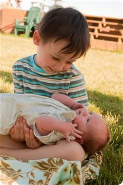 Big E holding little e at Camano Island, WA