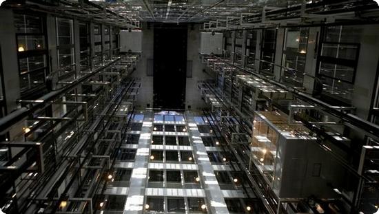 View from Inside the Elevator at the Institut du Monde Arabe in Paris