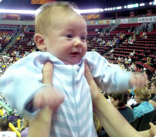 Eilan at the Seattle Storm WNBA game