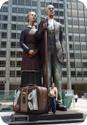 God Bless America Statue by J. Steward Johnson in Chicago's Pioneer Court