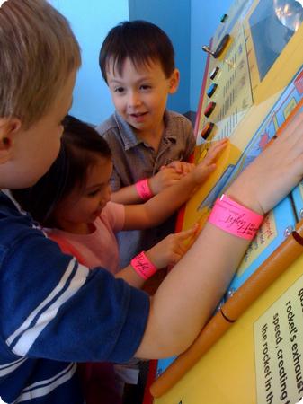 Exploring one of the exhibits at the Boeing Museum of Flight