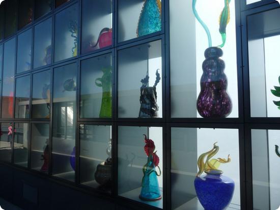 Art glass on the bridge to the Tacoma Museum of Glass