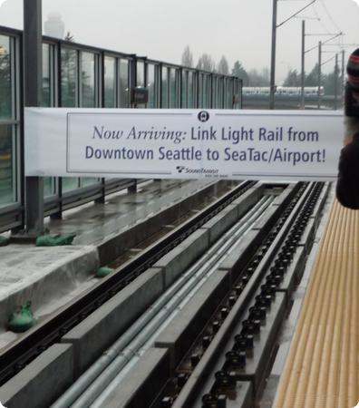 The first train drove right through this sign