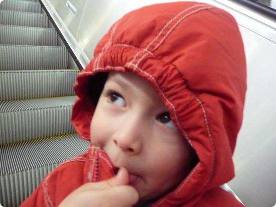 E waiting to be allowed up to the train platform 
