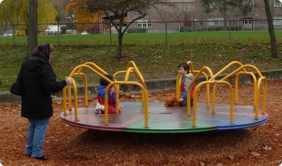 Old fashioned merry go round near Rainier Beach Station