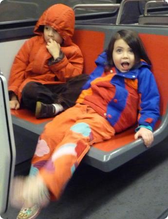 Kids on the San Francisco Muni Train