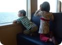 D and E enjoy the view on the Kingston Ferry