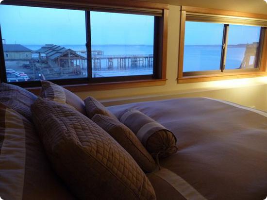 Master Bedroom in the Clam Cannery's Sand Dollar Suite