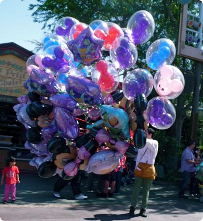 Balloon seller at Disneyland