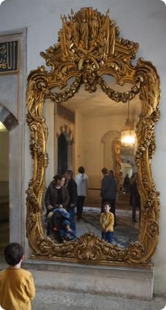 Mirror in Topkapi Palace harem, Istanbul