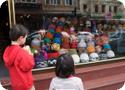 Window Display of Felt Hats in Istanbul