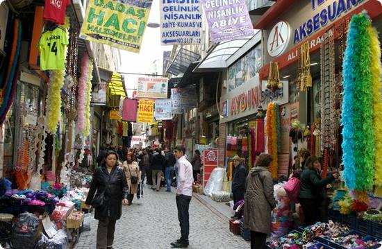 One of the streets leading to Istanbul's Grand Bazaar. This is where the locals really shop.