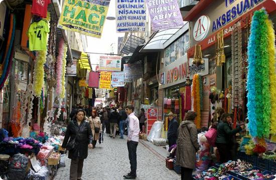 One of the streets leading to Istanbul's Grand Bazaar.  This is where the locals really shop.