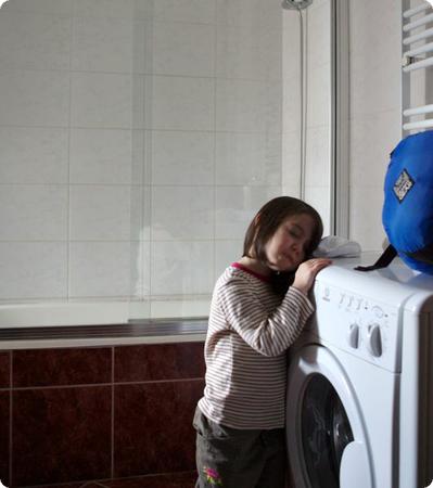 D is strangely in love with having a washing machine in the apartment (so am I)