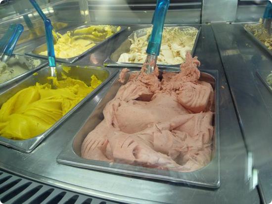 Gelato selection at Oddono's Gelato in London