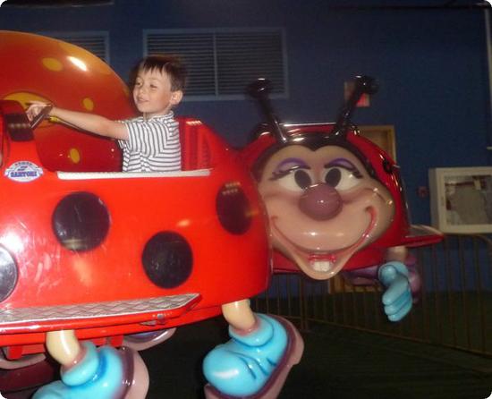 Ladybug ride at the Museo Histórico de la Biblia in Carolina, Puerto Rico (near San Juan)