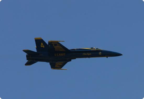 Blue Angels up close - Check out that yellow helmet