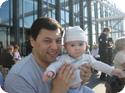 Everest and Daddy enjoy lunch at the Georges Restaurant on top of Pompidou Centre