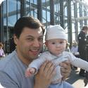 Everest and Daddy enjoy lunch at the Georges Restaurant on top of Pompidou Centre