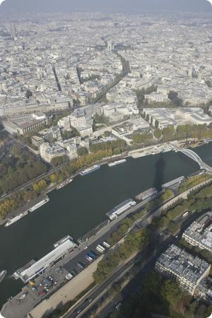 The Seine river as seen from the Eiffel Tower