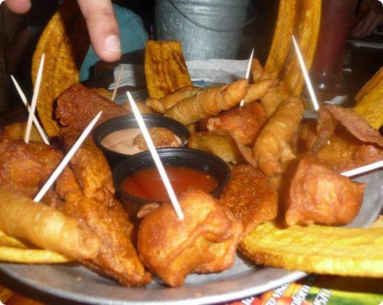 Appetizer platter at Raices Restaraunt in San Juan Puerto Rico