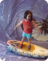 Darya "surfing" at the Bishop Museum in Honolulu