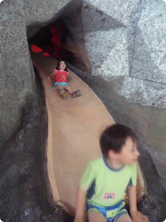 A volcanic slide!  Of course ;)