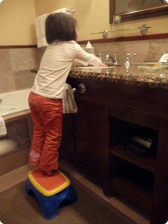 Bathroom Stepstool at the Four Seasons Whistler