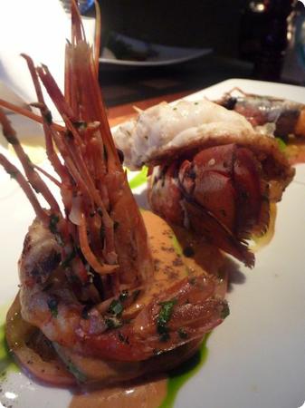 Lobster appetizer at Sidecut Restaurant in the Four Seasons Resort, Whistler