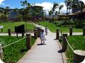 Everest and Darya head to the beach at Honua Kai Resort on Maui