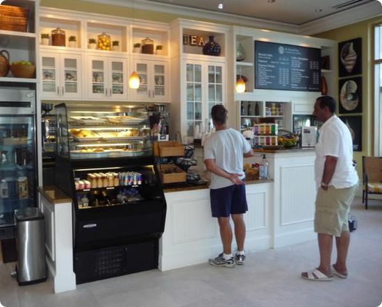 The Sandpearl Resort's lobby coffee shop stocks takeaway and grocery items too