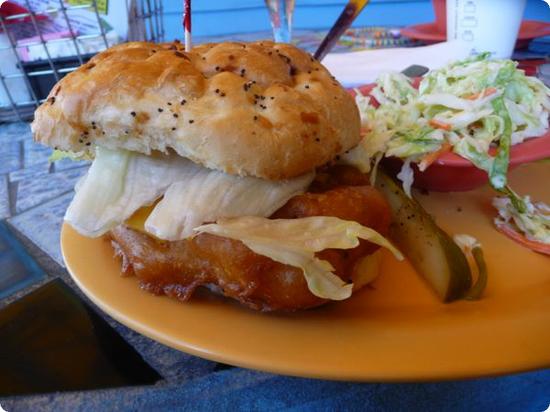 Grouper Sandwich at Frenchy's Beachside Cafe in Clearwater Beach Florida