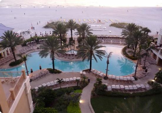 Here's the view from our room at the Sandpearl Resort in Clearwater Beach Florida