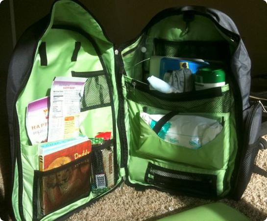 My favorite travel goodies in an Okkatots Travel Baby Depot Backpack Bag