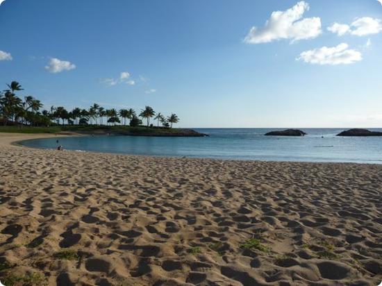 Aulani's protected lagoon and beach