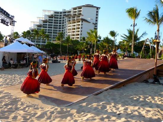 We watched part of the dress rehearsal for tomorrow's Aulani Grand Opening Ceremony