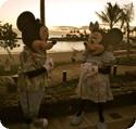 Micky and Minne at Aulani's 'AMA'AMA restaurant 