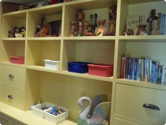 There are tons of toys tucked away in these tidy bins at Auntie's Beach House